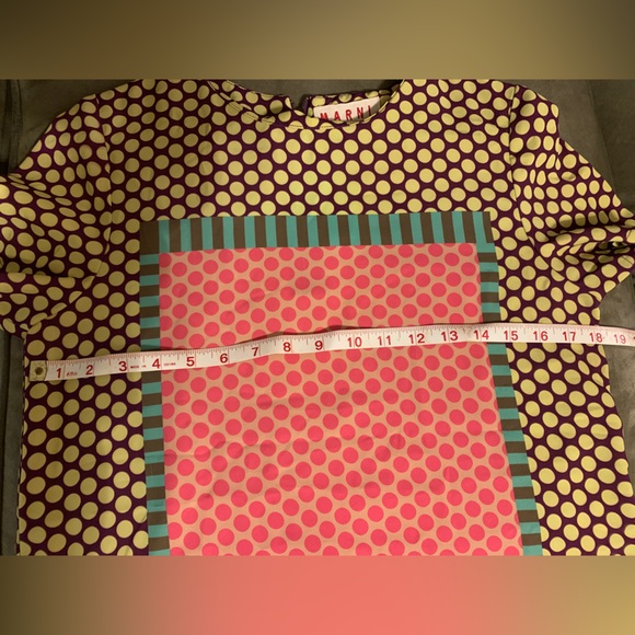 Marni Polkadot and Geometric colorful Blouse 65% silk - Picture 4 of 5